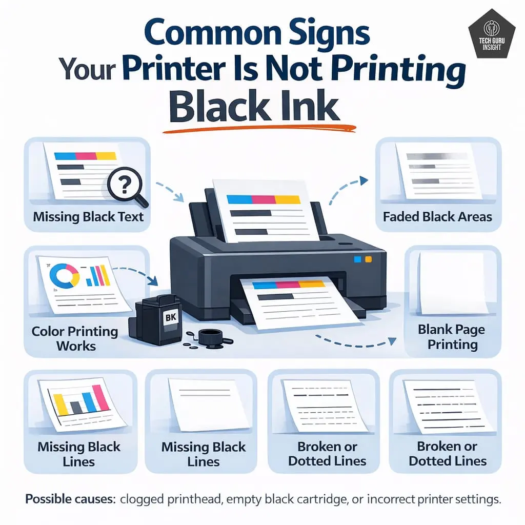 Printer Not Printing Black Ink