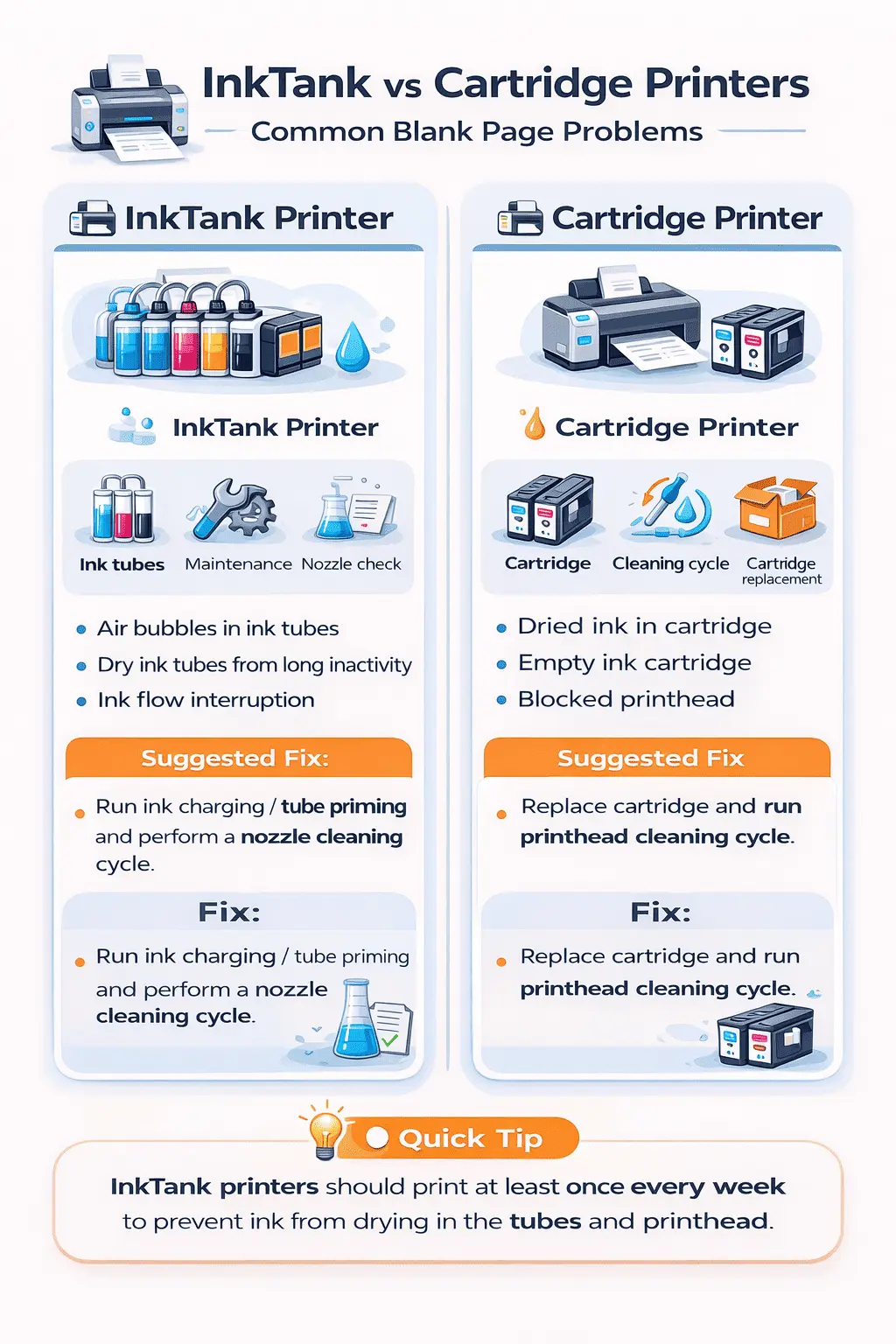 Fix Printer Printing Blank Pages issue
