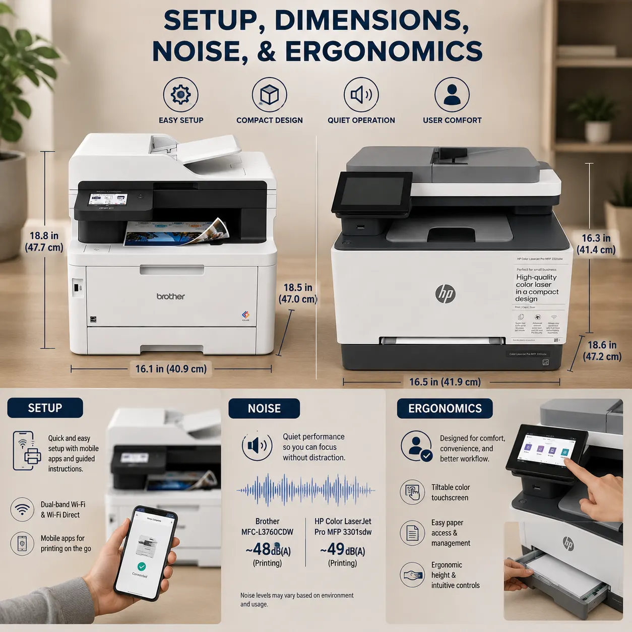 Brother MFC-L3780CDW vs HP MFP 3301fdw: Best CPA Printer?