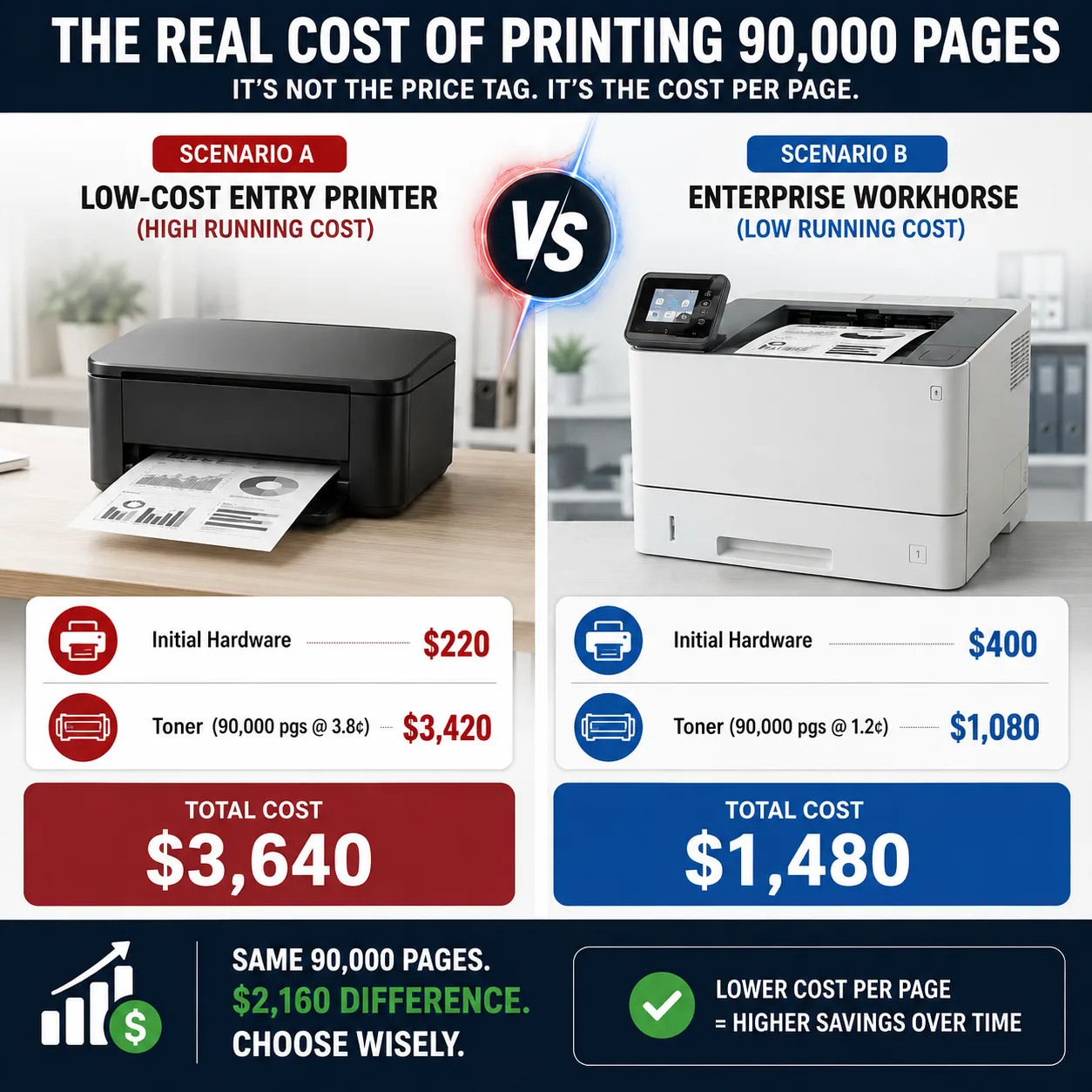 The Real Cost of Laser Printing: Toner ROI & Page Yield Guide for CPAs