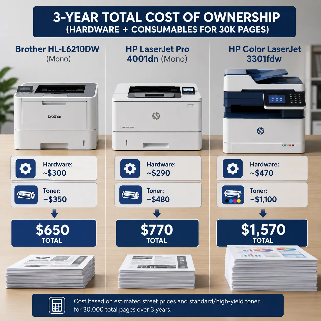 The Real Cost of Laser Printing: Toner ROI & Page Yield Guide for CPAs